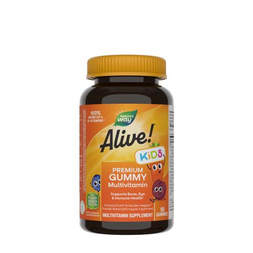 Natures Way Alive!® Premium Kids Multivitamin Gummy (90 Caramella gommosa, Ciliegia, arancia e uva)