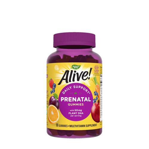 Natures Way Alive!® Daily Support Prenatal Gummy Multivitamin (90 Caramella gommosa, Limonata all'arancia e lampone)