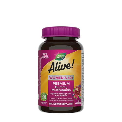 Natures Way Alive!® Premium Women’s 50+ Gummy Multivitamin (75 Caramella gommosa, Ciliegia e uva)