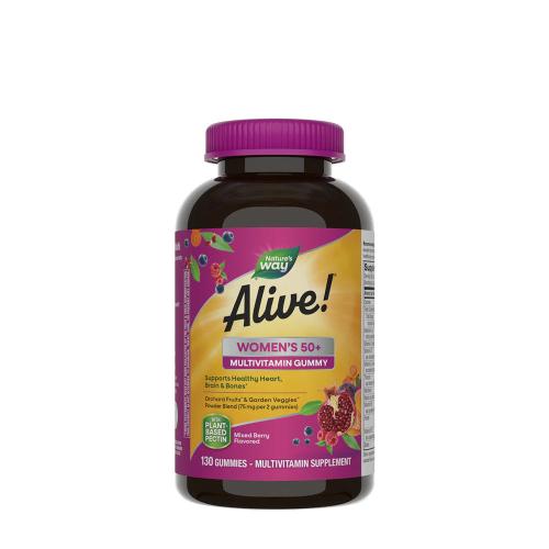 Natures Way Alive!® Women's 50+ Gummy Multivitamin (130 Caramella Gomosa, Mix di Bacche di Bosco)