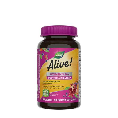 Natures Way Alive!® Women's 50+ Gummy Multivitamin (60 Caramella gommosa, Mix di Bacche di Bosco)