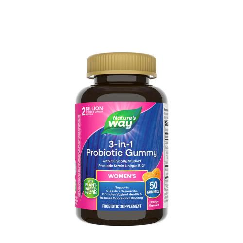 Natures Way 3-in-1 Probiotic Women's Gummy (50 Caramella gommosa)