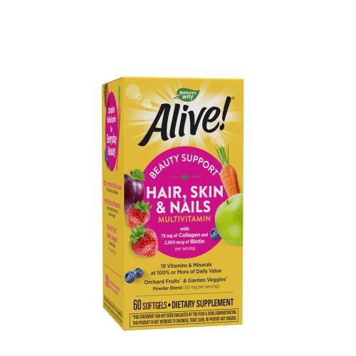 Nature's Way Hair Skin & Nail Gummy (60 Capsule morbida)