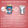 Ironmaxx 100% Whey Protein (500 g, Cioccolato Bianco alla Fragola)