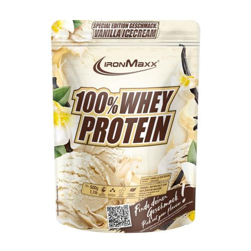 Ironmaxx 100% Whey Protein (500 g, Gelato alla Vaniglia)