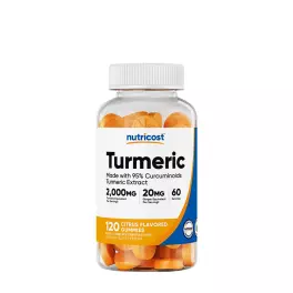   Nutricost Turmeric Gummies 2,000 mg (120 Caramella gommosa, Limone)