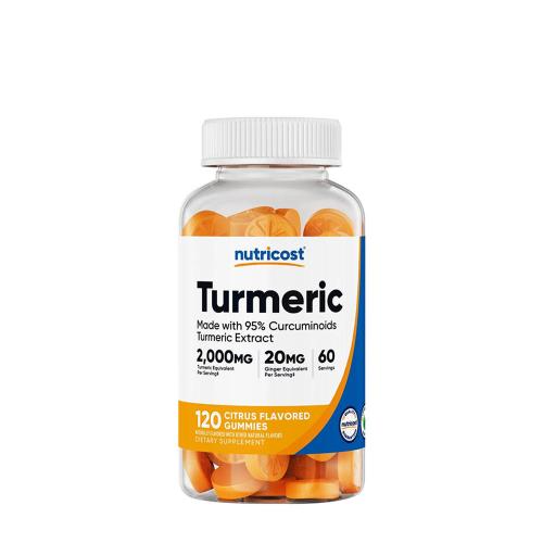 Nutricost Turmeric Gummies 2,000 mg (120 Caramella gommosa, Limone)