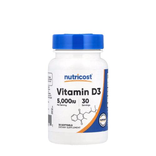 Nutricost Vitamin D3 5,000 IU (30 Capsule morbida)