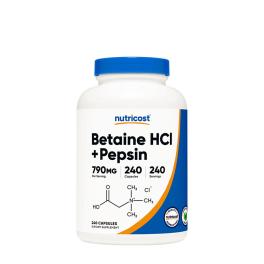 Nutricost Betaine HCI + Pepsin Capsules (240 Capsule)