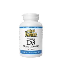 Natural Factors Vitamin D3 25 mcg (1,000 IU) (90 Compressa)