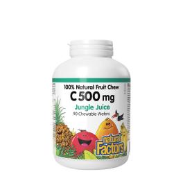   Natural Factors Vitamin C 500 mg 100% Natural Fruit Chew (90 Compresse da masticare, Jungle Juice)