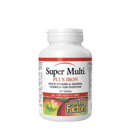 Natural Factors Super Multi Plus Iron (90 Compressa)