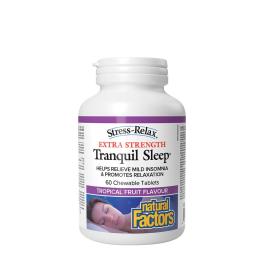   Natural Factors Tranquil Sleep Extra Strength (60 Compresse da masticare, Frutta Tropicale)