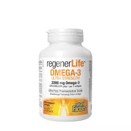   Natural Factors RegenerLife Omega-3 Ultra Strength 2200 mg  (90 Capsule morbida)