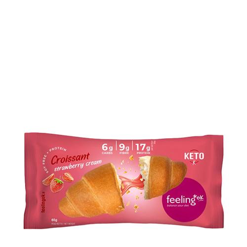 FeelingOK Croissant +Protein (65 g, Crema alla Fragola)