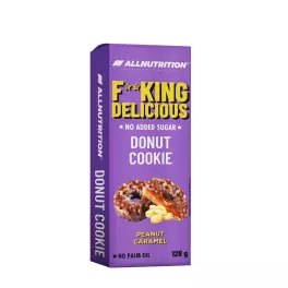   ALLNUTRITION Fitking Delicious Donut Cookie (128 g, Caramello alla Nocciola)