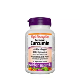   Webber Naturals Turmeric Curcumin with Black Pepper 8000 mg (60 Capsule veg)