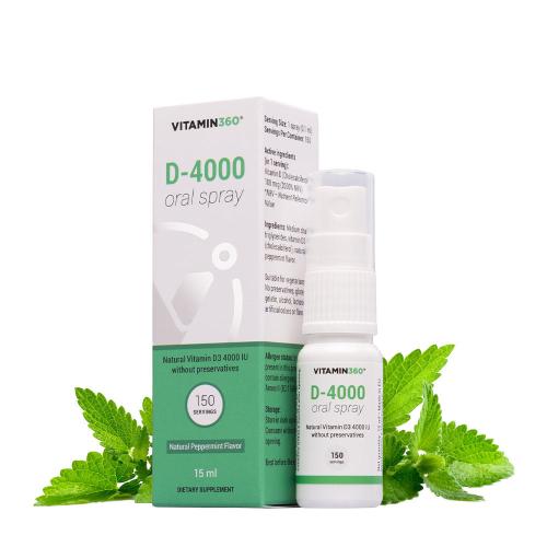 Vitamin360 D-4000 Oral Spray (15 ml, Menta Naturale)