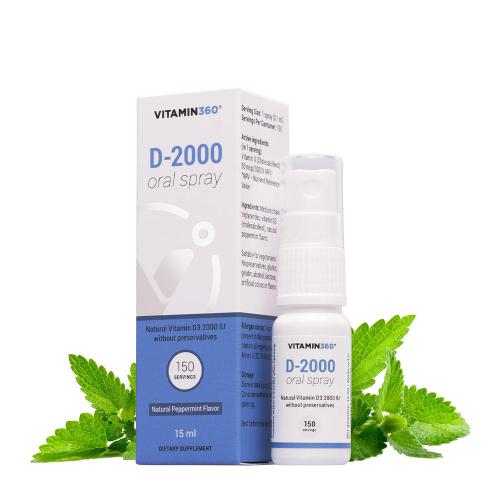 Vitamin360 D-2000 Oral Spray (15 ml, Menta Naturale)