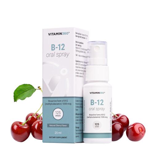 Vitamin360 B-12 Oral Spray (25 ml, Alla ciliegia)