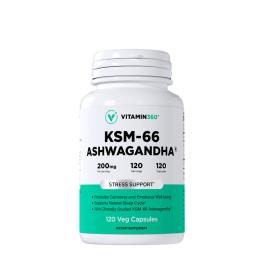   Vitamin360 KSM-66 Ashwagandha® 200 mg – Integratore alimentare premium con ashwagandha (120 Capsule veg)
